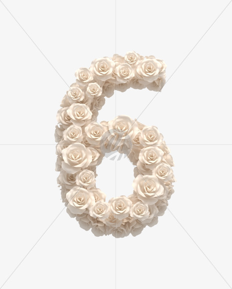 6 from White roses on Yellow Images Creative Fonts - S33098