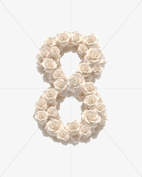 8 from White roses on Yellow Images Creative Fonts - S33100