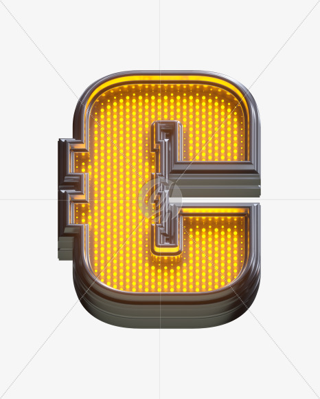 euro from Yellow LEDs Font on Yellow Images Creative Fonts - S33174