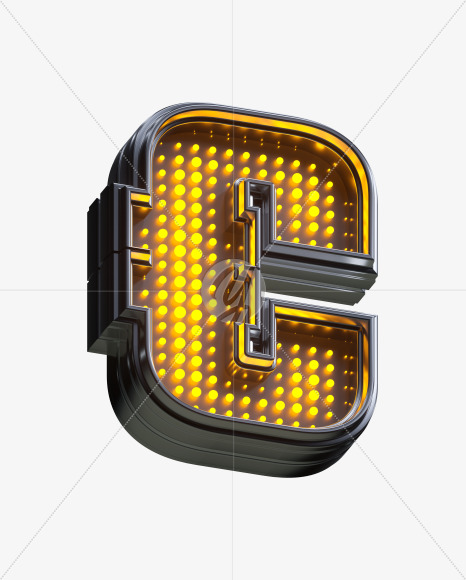 EURO from Yellow LEDs Font on Yellow Images Creative Fonts - S33400