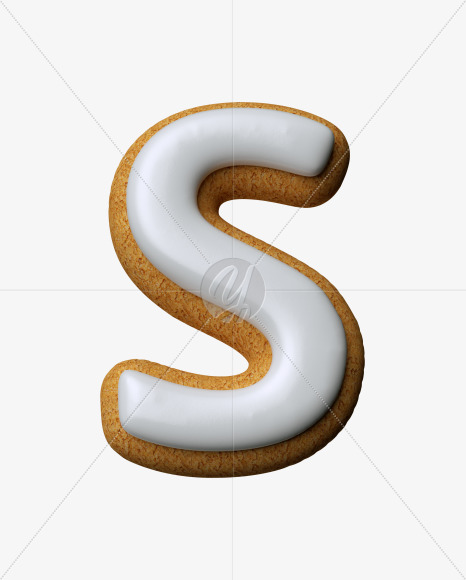 Letter S from Cream Cheese Cookies Font on Yellow Images Creative Fonts - S33469