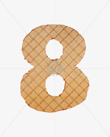 8 from Waffles Font on Yellow Images Creative Fonts - S33574