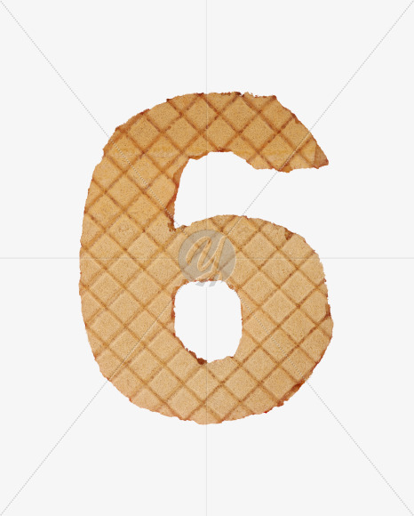 6 from Waffles Font on Yellow Images Creative Fonts - S33572