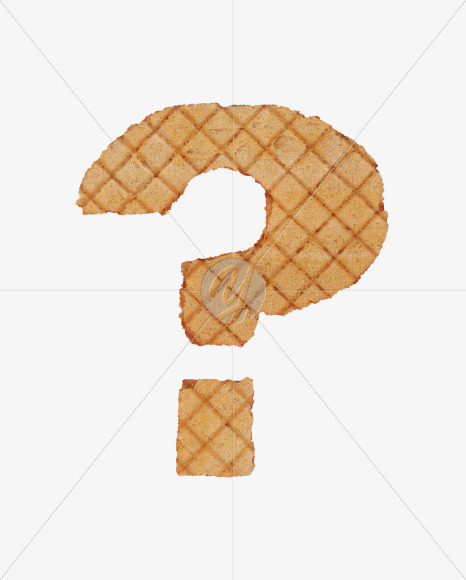 ? from Waffles Font on Yellow Images Creative Fonts - S33578