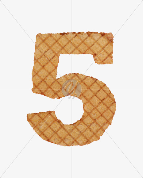 5 from Waffles Font on Yellow Images Creative Fonts - S33571