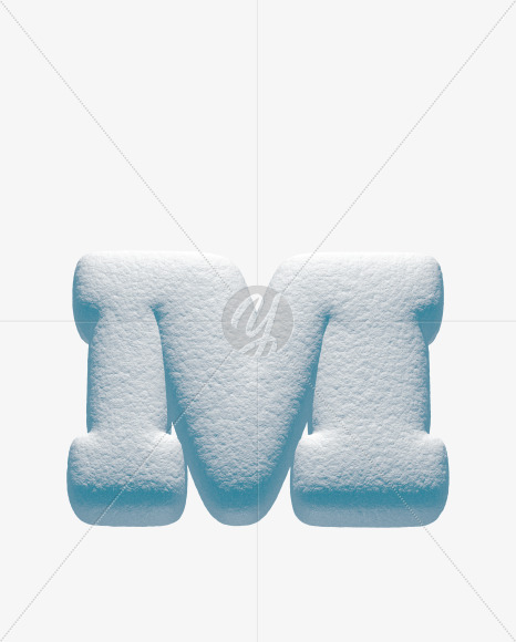 Letter M from Snowball Font on Yellow Images Creative Fonts - S33639