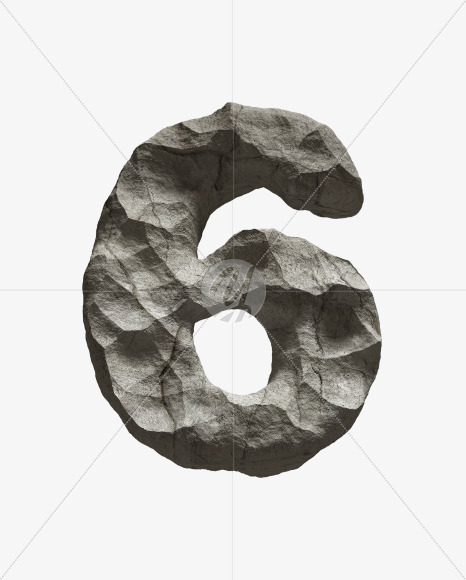 6 from Rock Font on Yellow Images Creative Fonts - S33701