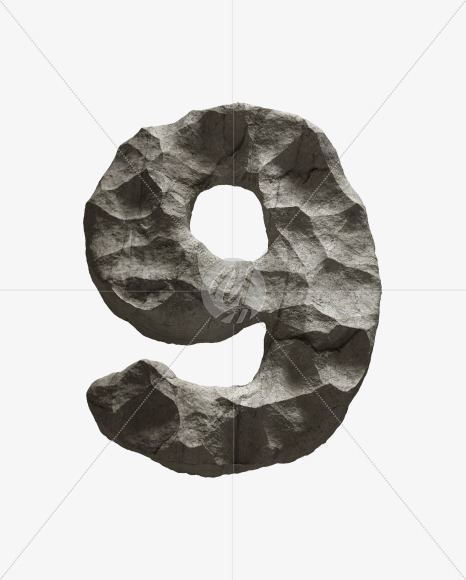 9 from Rock Font on Yellow Images Creative Fonts - S33704