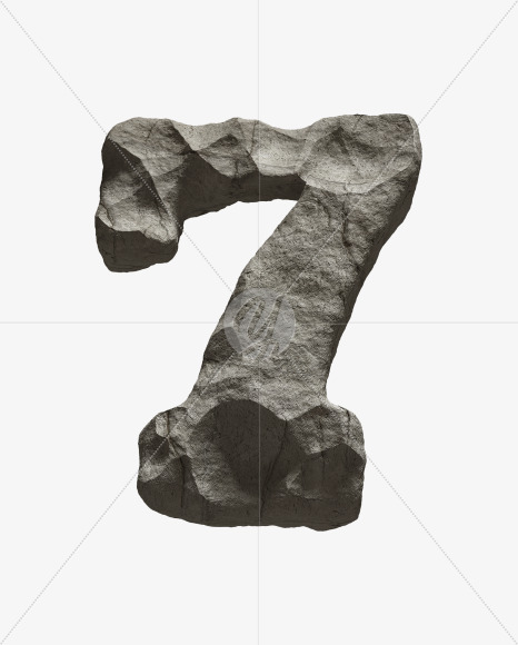 7 from Rock Font on Yellow Images Creative Fonts - S33702