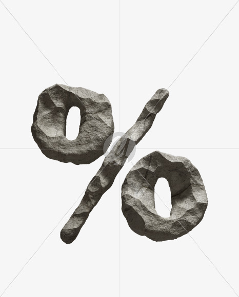 % from Rock Font on Yellow Images Creative Fonts - S33710