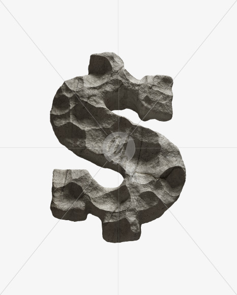 $ from Rock Font on Yellow Images Creative Fonts - S33709