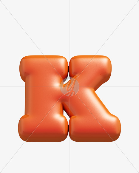 Letter K from Plump Font on Yellow Images Creative Fonts - S33723