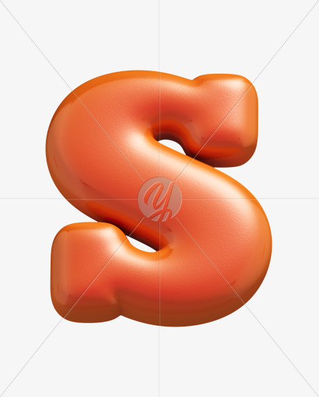 Letter S from Plump Font on Yellow Images Creative Fonts - S33731