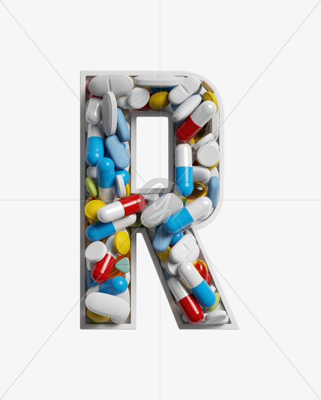 Letter R from Take a pill on Yellow Images Creative Fonts - S33773