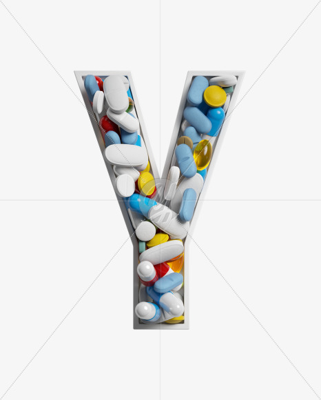 Letter Y from Take a pill on Yellow Images Creative Fonts - S33780