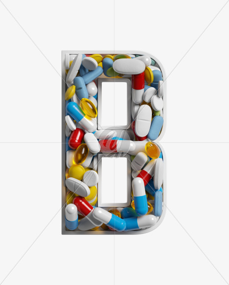 Letter B from Take a pill on Yellow Images Creative Fonts - S33757