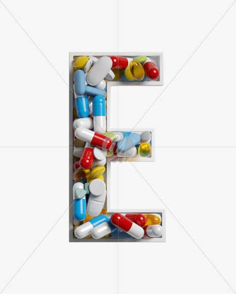 Letter E from Take a pill on Yellow Images Creative Fonts - S33760