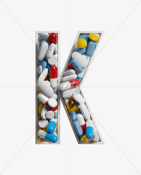 Letter K from Take a pill on Yellow Images Creative Fonts - S33766