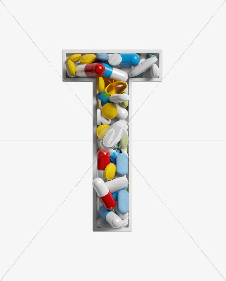 Letter T from Take a pill on Yellow Images Creative Fonts - S33775