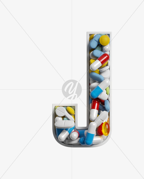 Letter J from Take a pill on Yellow Images Creative Fonts - S33765