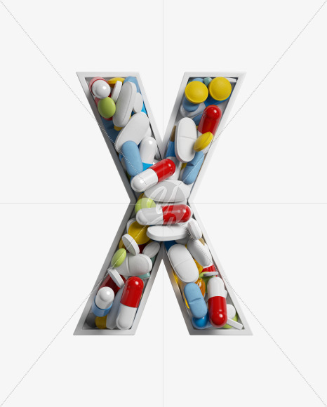 Letter X from Take a pill on Yellow Images Creative Fonts - S33779