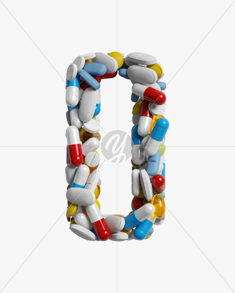 0 from Pills on Yellow Images Creative Fonts - S33838