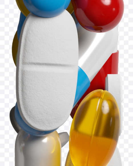 Letter M from Pills on Yellow Images Creative Fonts - S33815