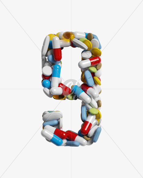 9 from Pills on Yellow Images Creative Fonts - S33837