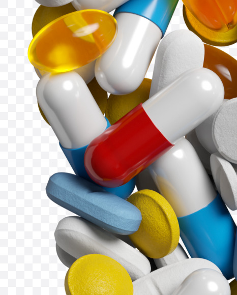 Letter G from Medicine pills on Yellow Images Creative Fonts - S33856