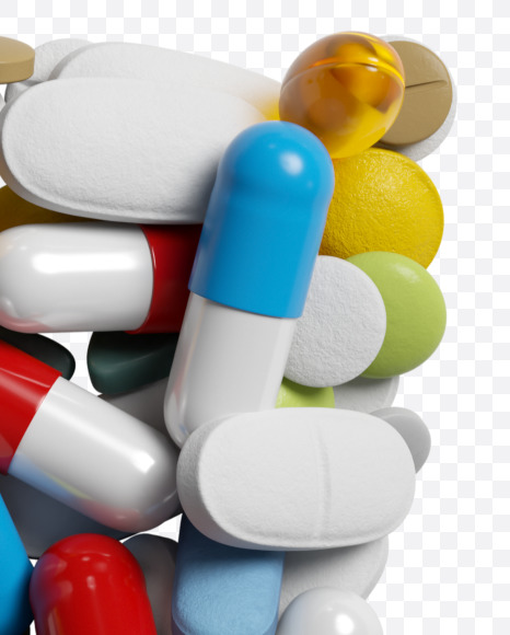 Letter C from Medicine pills on Yellow Images Creative Fonts - S33852