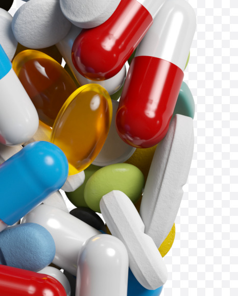 6 from Medicine pills on Yellow Images Creative Fonts - S33881