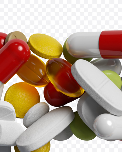 5 from Medicine pills on Yellow Images Creative Fonts - S33880