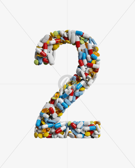 2 from Medicine pills on Yellow Images Creative Fonts - S33877