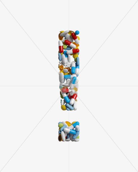 ! from Medicine pills on Yellow Images Creative Fonts - S33886