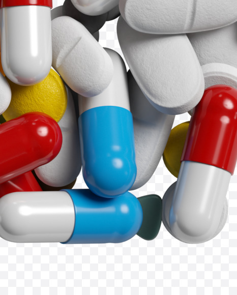 Letter W from Medicine pills on Yellow Images Creative Fonts - S33872