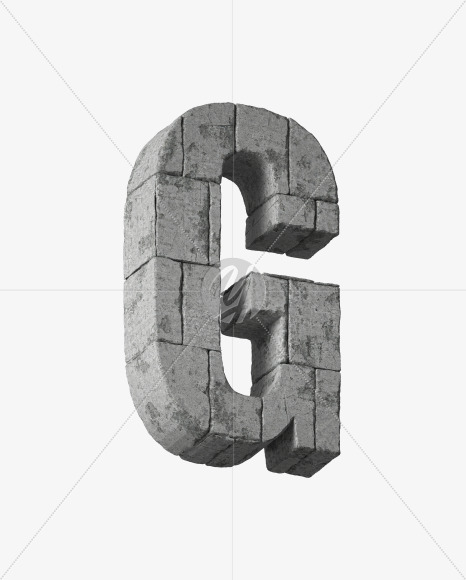 Letter G from Lost city on Yellow Images Creative Fonts - S33998