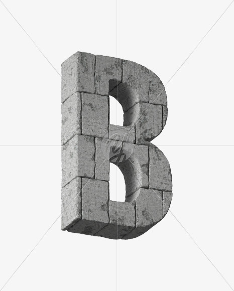 Letter b from Lost city on Yellow Images Creative Fonts - S33993