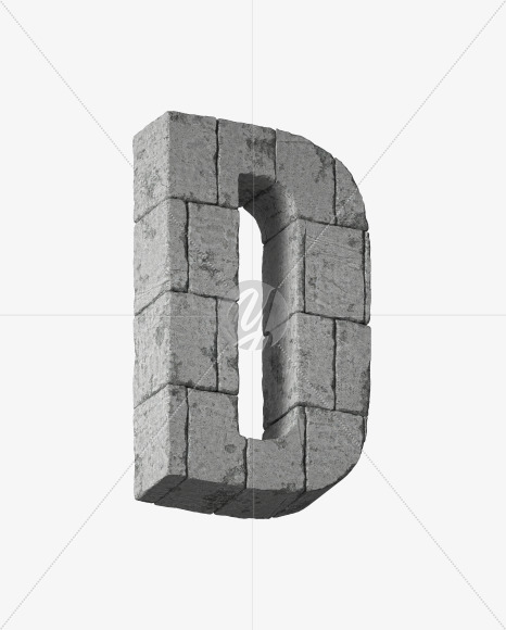 Letter D from Lost city on Yellow Images Creative Fonts - S33995