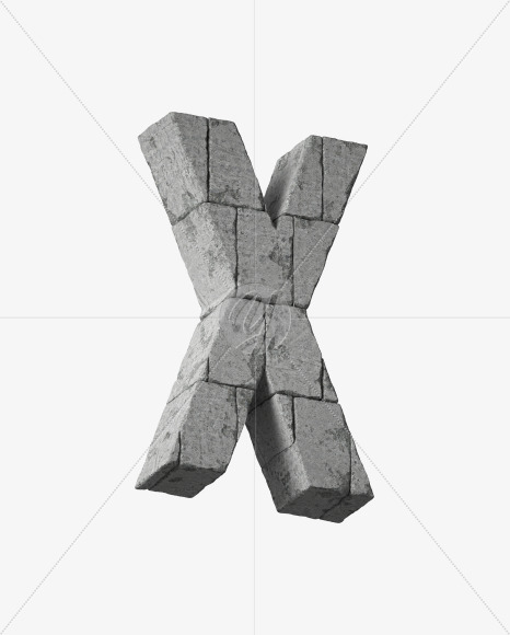 Letter X from Lost city on Yellow Images Creative Fonts - S34015