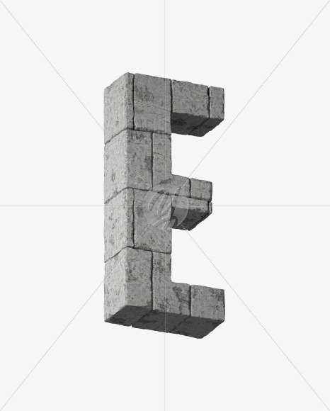 Letter E from Lost city on Yellow Images Creative Fonts - S33996