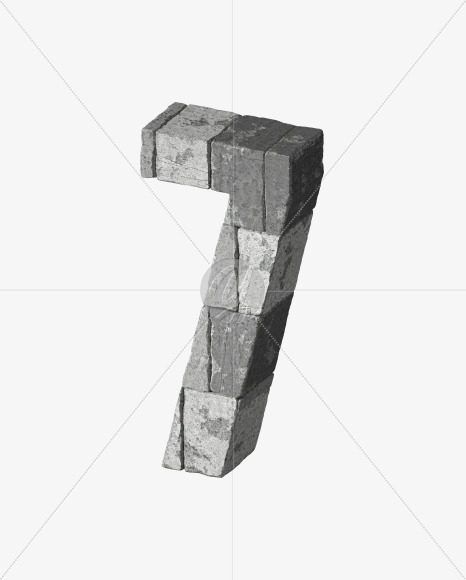 7 from Concrete blocks on Yellow Images Creative Fonts - S34069