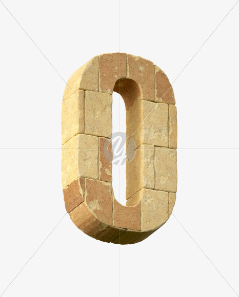 Letter O from City wall on Yellow Images Creative Fonts - S34141