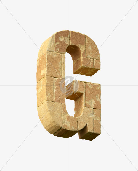 Letter G from City wall on Yellow Images Creative Fonts - S34133