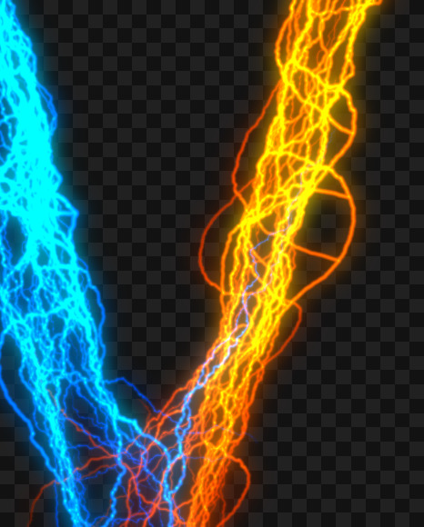 Letter V from Lighting Font on Yellow Images Creative Fonts - S34193