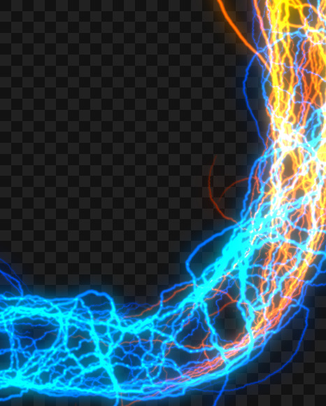 Letter U from Lighting Font on Yellow Images Creative Fonts - S34192