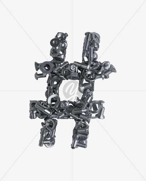 # from Nuts and bolts on Yellow Images Creative Fonts - S34333