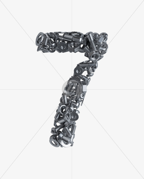 7 from Nuts and bolts on Yellow Images Creative Fonts - S34327