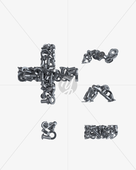 punctuation marks from Nuts and bolts on Yellow Images Creative Fonts - S34339