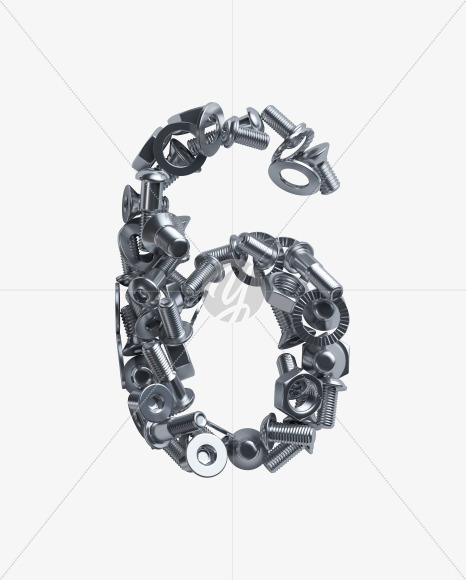 6 from Nuts and bolts v2 on Yellow Images Creative Fonts - S34372