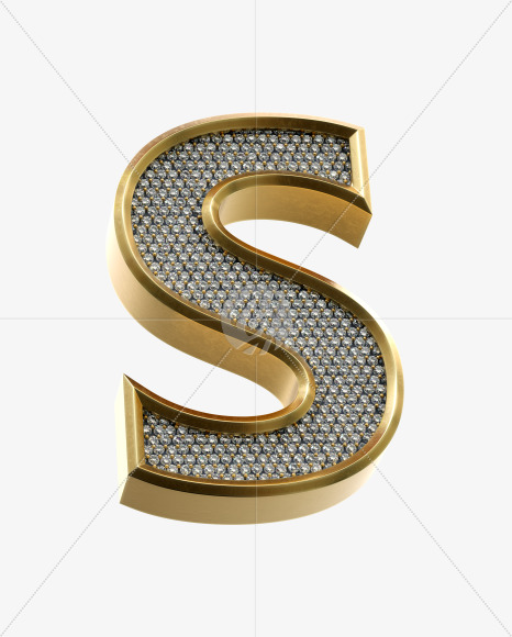 Letter S from Luxury Font on Yellow Images Creative Fonts - S34449